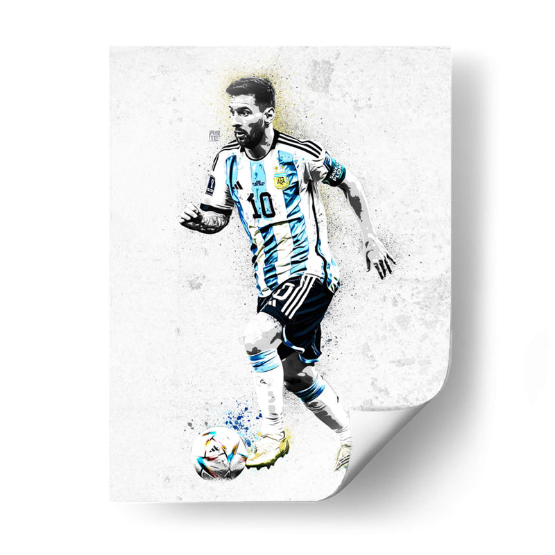 Messi Argentina Graffiti - David Aste | Cuadro decorativo de Canvas Lab