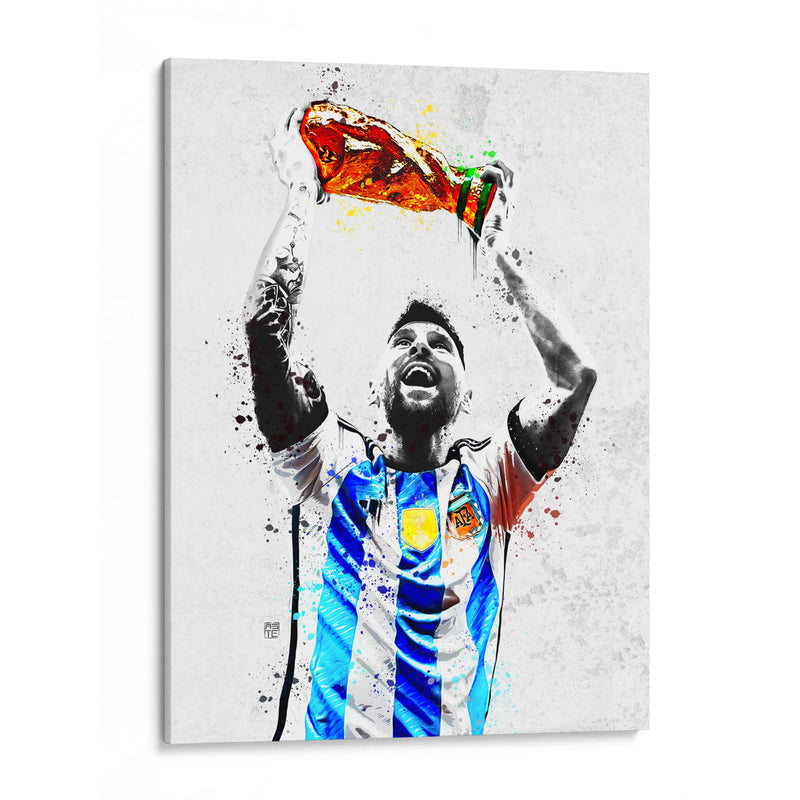 Messi Campeon Mundialista - David Aste | Cuadro decorativo de Canvas Lab