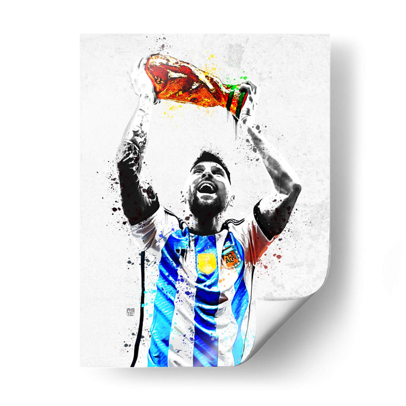 Messi Campeon Mundialista - David Aste | Cuadro decorativo de Canvas Lab