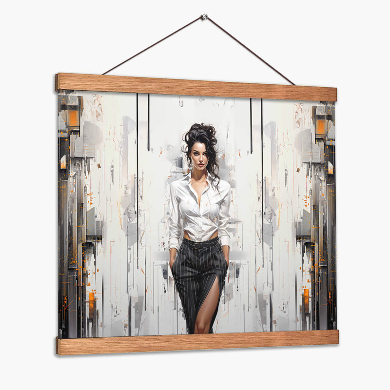 Lady Boss - Blanco y Negro - DeLaVegaGaming | Cuadro decorativo de Canvas Lab