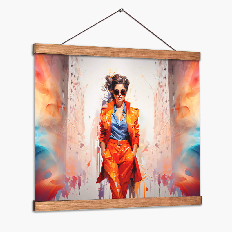 Lady Boss - Anaranjado - DeLaVegaGaming | Cuadro decorativo de Canvas Lab