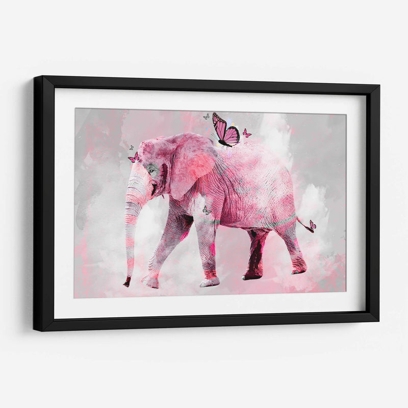 Elefante y mariposas - Lofty&Me | Cuadro decorativo de Canvas Lab