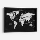 Mapa Continentes Negro - Lofty&Me | Cuadro decorativo de Canvas Lab