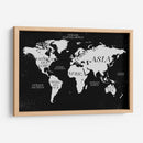 Mapa Continentes Negro - Lofty&Me | Cuadro decorativo de Canvas Lab