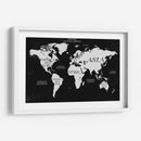 Mapa Continentes Negro - Lofty&Me | Cuadro decorativo de Canvas Lab
