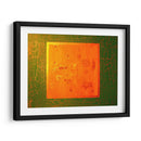 Textura verde con naranja | Cuadro decorativo de Canvas Lab