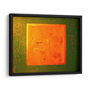 Textura verde con naranja | Cuadro decorativo de Canvas Lab
