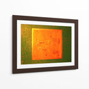 Textura verde con naranja | Cuadro decorativo de Canvas Lab