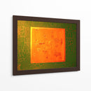 Textura verde con naranja | Cuadro decorativo de Canvas Lab