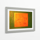 Textura verde con naranja | Cuadro decorativo de Canvas Lab