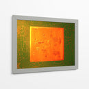 Textura verde con naranja | Cuadro decorativo de Canvas Lab