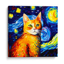 Noche estrellada sobre un gato-Vincent Van Gogh - Coloratura | Cuadro decorativo de Canvas Lab