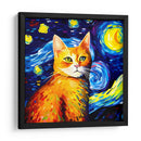 Noche estrellada sobre un gato-Vincent Van Gogh - Coloratura | Cuadro decorativo de Canvas Lab
