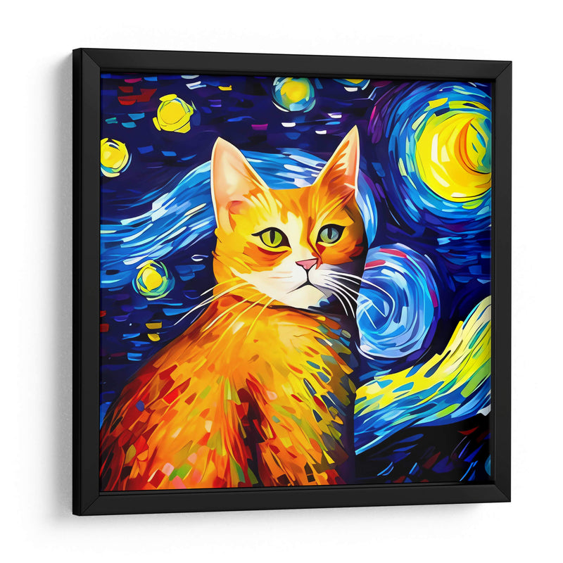 Noche estrellada sobre un gato-Vincent Van Gogh - Coloratura | Cuadro decorativo de Canvas Lab