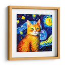 Noche estrellada sobre un gato-Vincent Van Gogh - Coloratura | Cuadro decorativo de Canvas Lab
