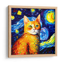 Noche estrellada sobre un gato-Vincent Van Gogh - Coloratura | Cuadro decorativo de Canvas Lab