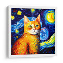Noche estrellada sobre un gato-Vincent Van Gogh - Coloratura | Cuadro decorativo de Canvas Lab