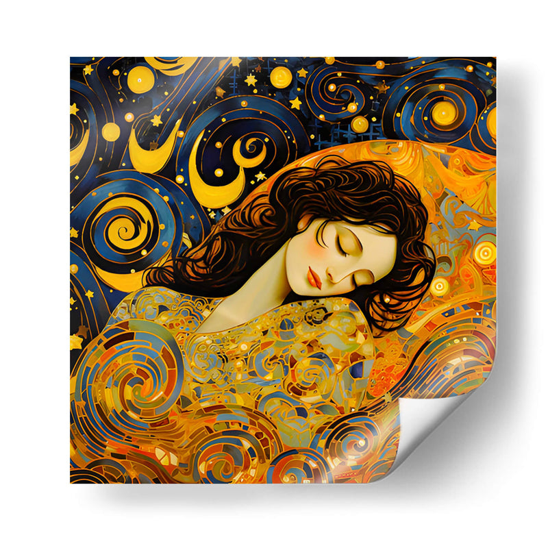 Noche estrellada sobre mujer- Vincent Van Gogh - Coloratura | Cuadro decorativo de Canvas Lab