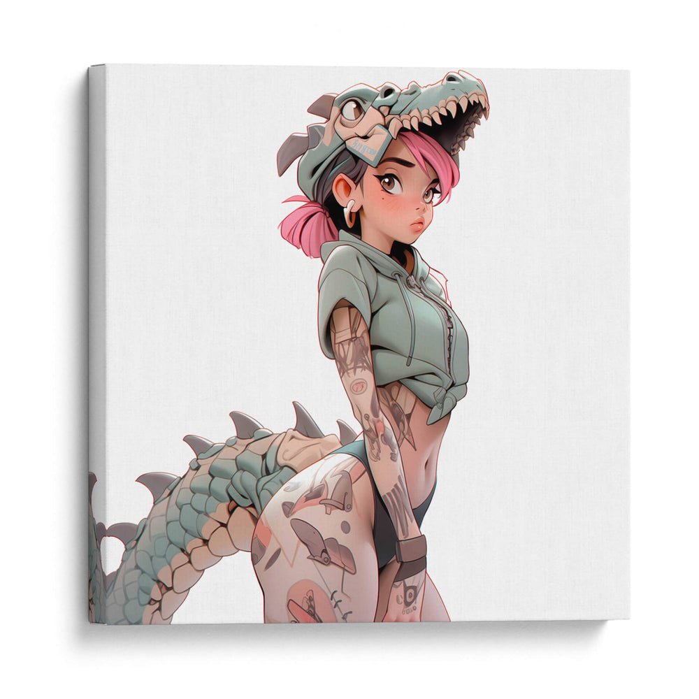 DinoGurl - DeLaVegaGaming | Cuadro decorativo de Canvas Lab
