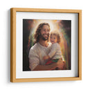 Jesús con bebé arcoíris - Cristianos de la Biblia | Cuadro decorativo de Canvas Lab