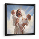 Jesús con dos niños hermanos - Cristianos de la Biblia | Cuadro decorativo de Canvas Lab
