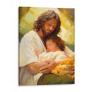 Jesús con fondo amarillo - Cristianos de la Biblia | Cuadro decorativo de Canvas Lab