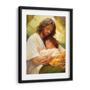 Jesús con fondo amarillo - Cristianos de la Biblia | Cuadro decorativo de Canvas Lab