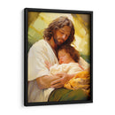 Jesús con fondo amarillo - Cristianos de la Biblia | Cuadro decorativo de Canvas Lab