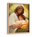 Jesús con fondo amarillo - Cristianos de la Biblia | Cuadro decorativo de Canvas Lab