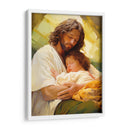 Jesús con fondo amarillo - Cristianos de la Biblia | Cuadro decorativo de Canvas Lab