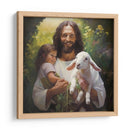 Jesús con niño y cordero - Cristianos de la Biblia | Cuadro decorativo de Canvas Lab