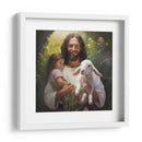 Jesús con niño y cordero - Cristianos de la Biblia | Cuadro decorativo de Canvas Lab