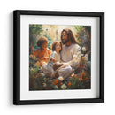 Jesús con niños en el cielo - Cristianos de la Biblia | Cuadro decorativo de Canvas Lab