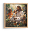 Jesús con niños en el cielo - Cristianos de la Biblia | Cuadro decorativo de Canvas Lab