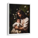 Jesús cuidando al bebé - Cristianos de la Biblia | Cuadro decorativo de Canvas Lab