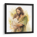 Jesús de acuarela 2 - Cristianos de la Biblia | Cuadro decorativo de Canvas Lab