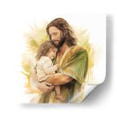 Jesús de acuarela 2 - Cristianos de la Biblia | Cuadro decorativo de Canvas Lab