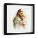 Jesús de acuarela 3 - Cristianos de la Biblia | Cuadro decorativo de Canvas Lab