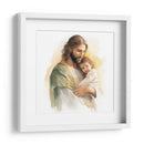 Jesús de acuarela 3 - Cristianos de la Biblia | Cuadro decorativo de Canvas Lab