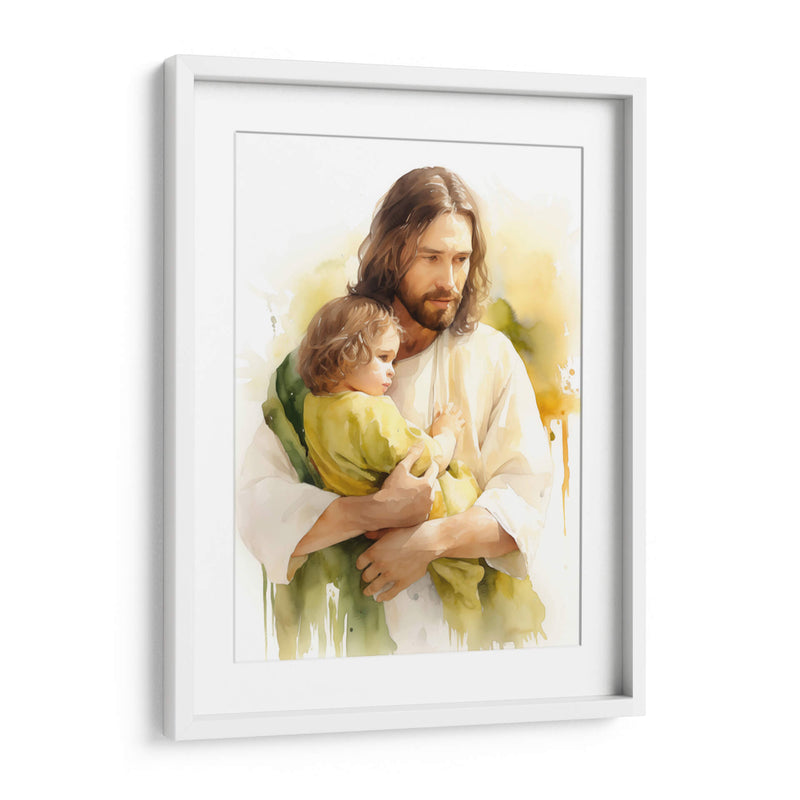 Jesús de acuarela - Cristianos de la Biblia | Cuadro decorativo de Canvas Lab