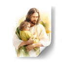 Jesús de acuarela - Cristianos de la Biblia | Cuadro decorativo de Canvas Lab