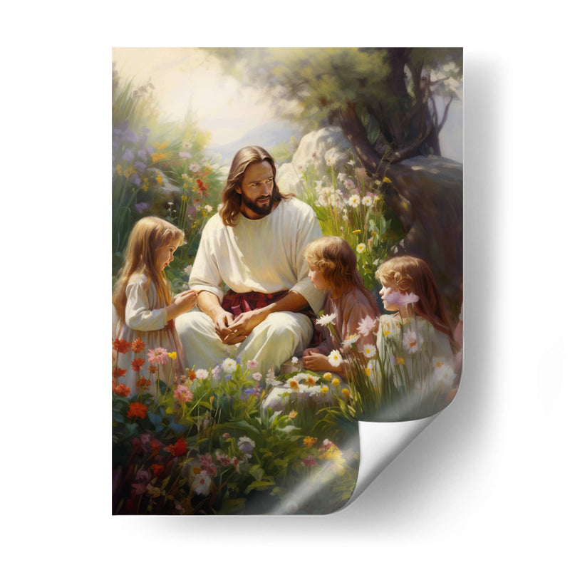 Jesús en la nueva tierra - Cristianos de la Biblia | Cuadro decorativo de Canvas Lab