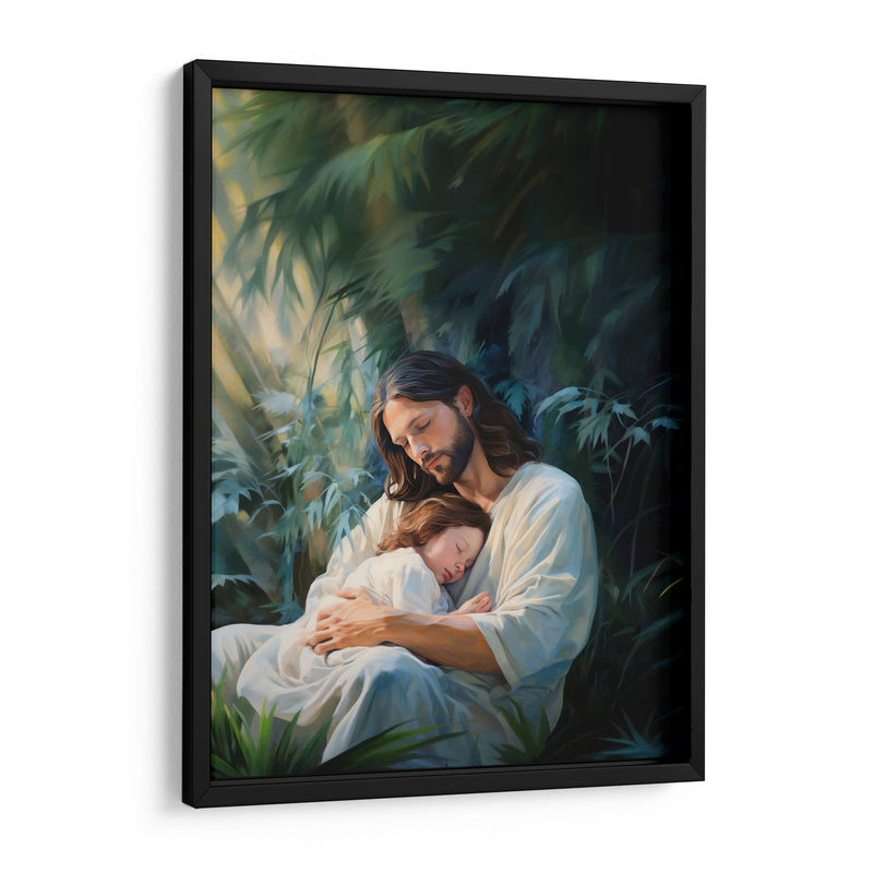 Jesús entre las plantas - Cristianos de la Biblia | Cuadro decorativo de Canvas Lab