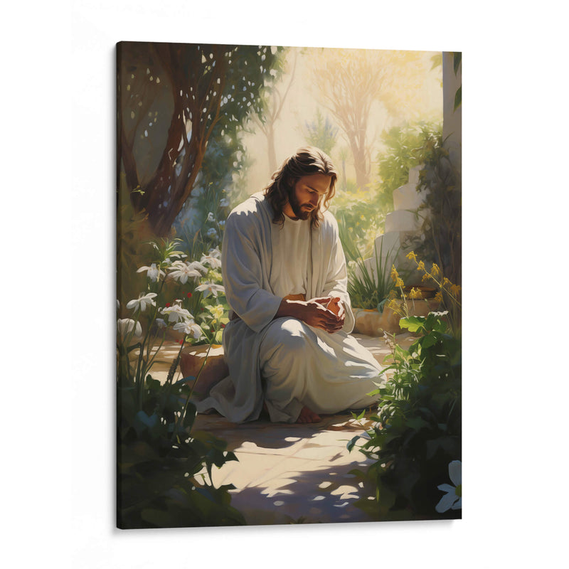 Jesús orando - Cristianos de la Biblia | Cuadro decorativo de Canvas Lab