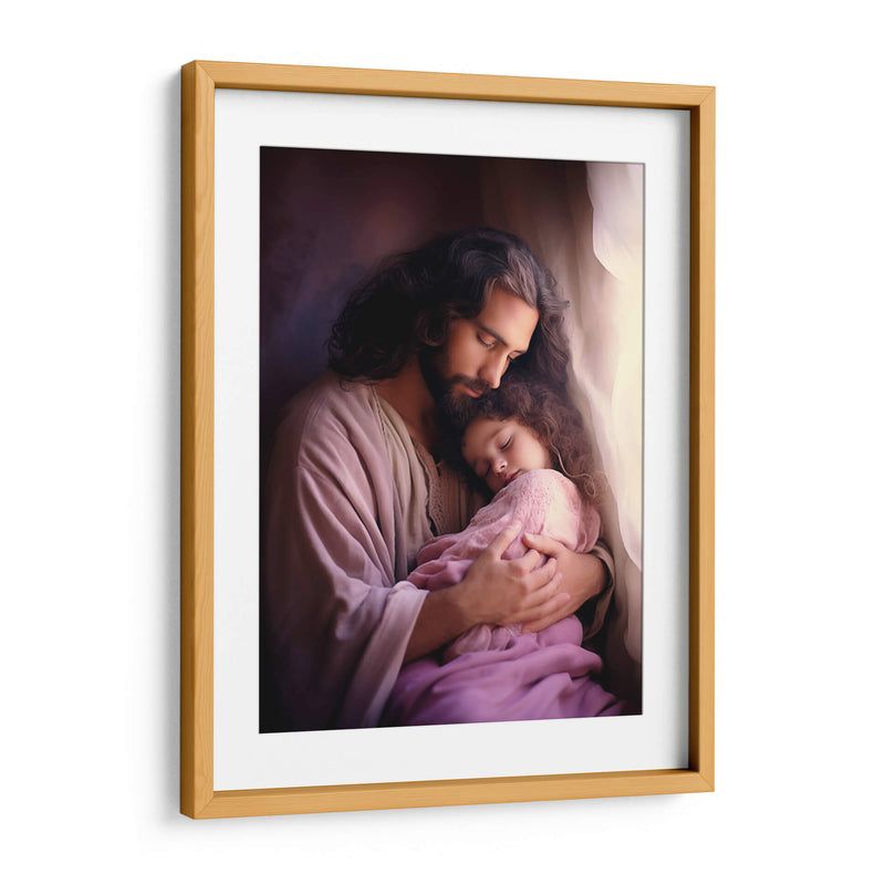 Jesús y la niña - Cristianos de la Biblia | Cuadro decorativo de Canvas Lab