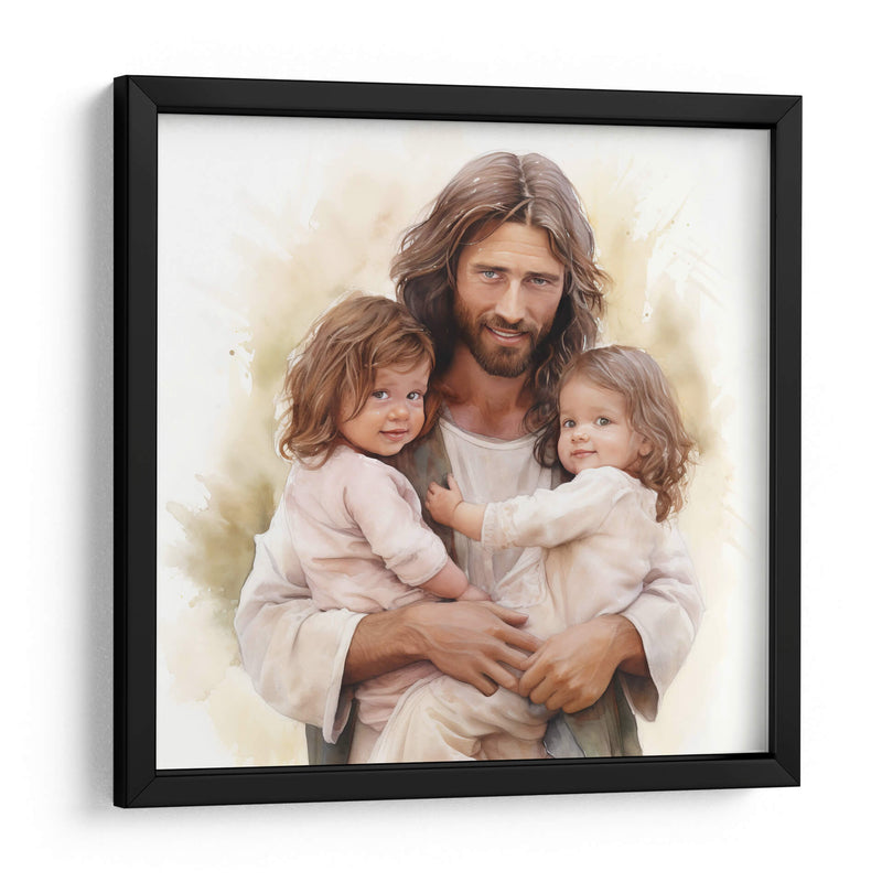 Jesús y las gemelas 2 - Cristianos de la Biblia | Cuadro decorativo de Canvas Lab