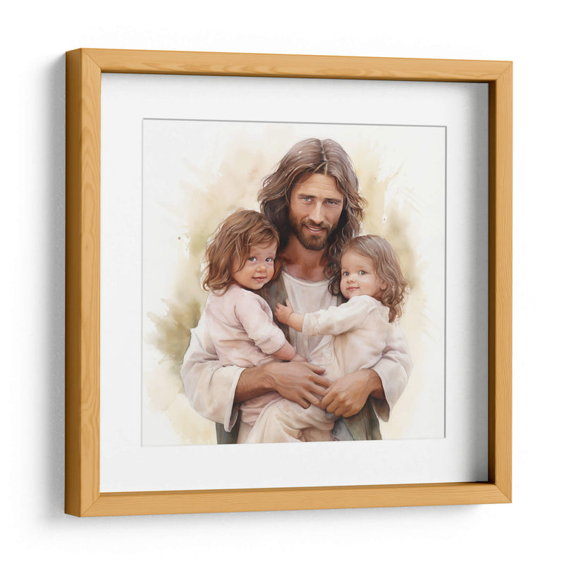 Jesús y las gemelas 2 - Cristianos de la Biblia | Cuadro decorativo de Canvas Lab