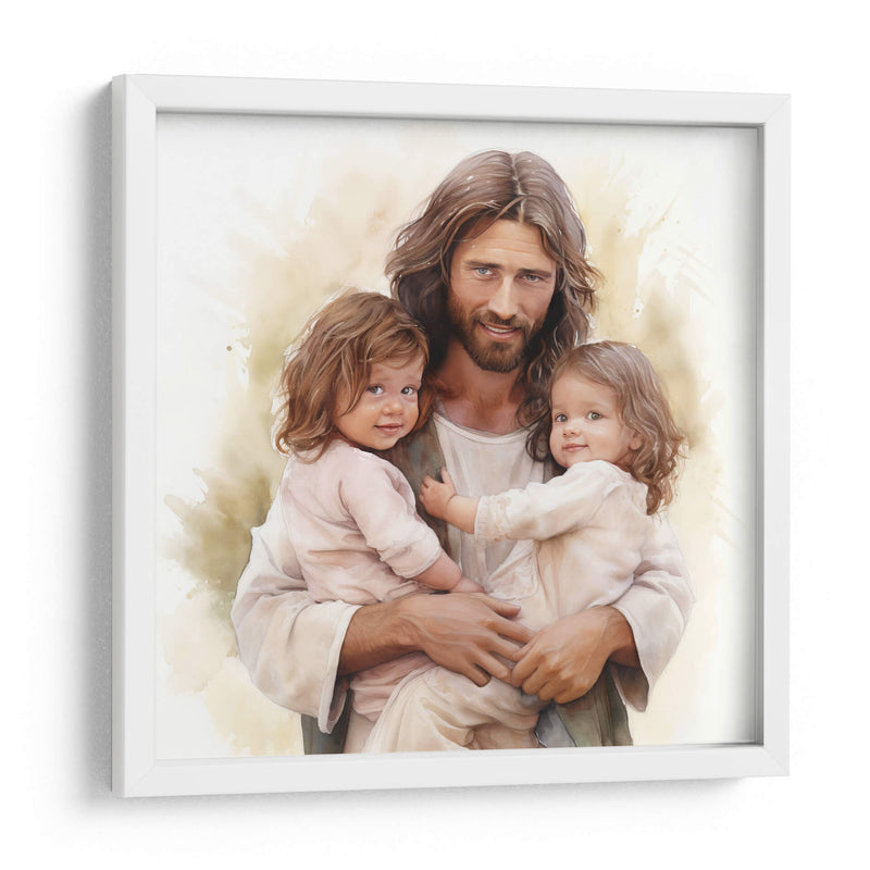 Jesús y las gemelas 2 - Cristianos de la Biblia | Cuadro decorativo de Canvas Lab