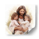 Jesús y las gemelas 2 - Cristianos de la Biblia | Cuadro decorativo de Canvas Lab