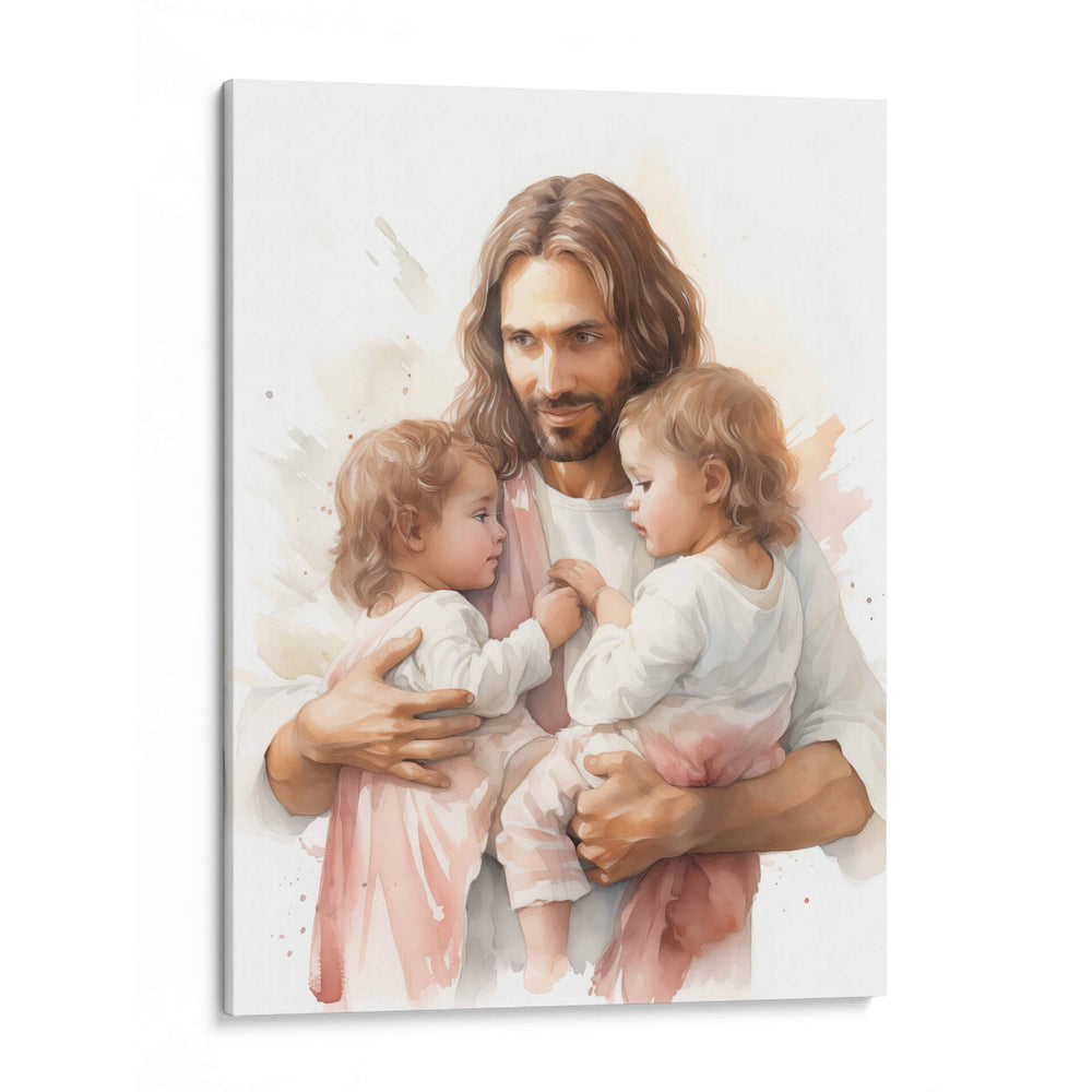 Jesús y las gemelas - Cristianos de la Biblia | Cuadro decorativo de Canvas Lab